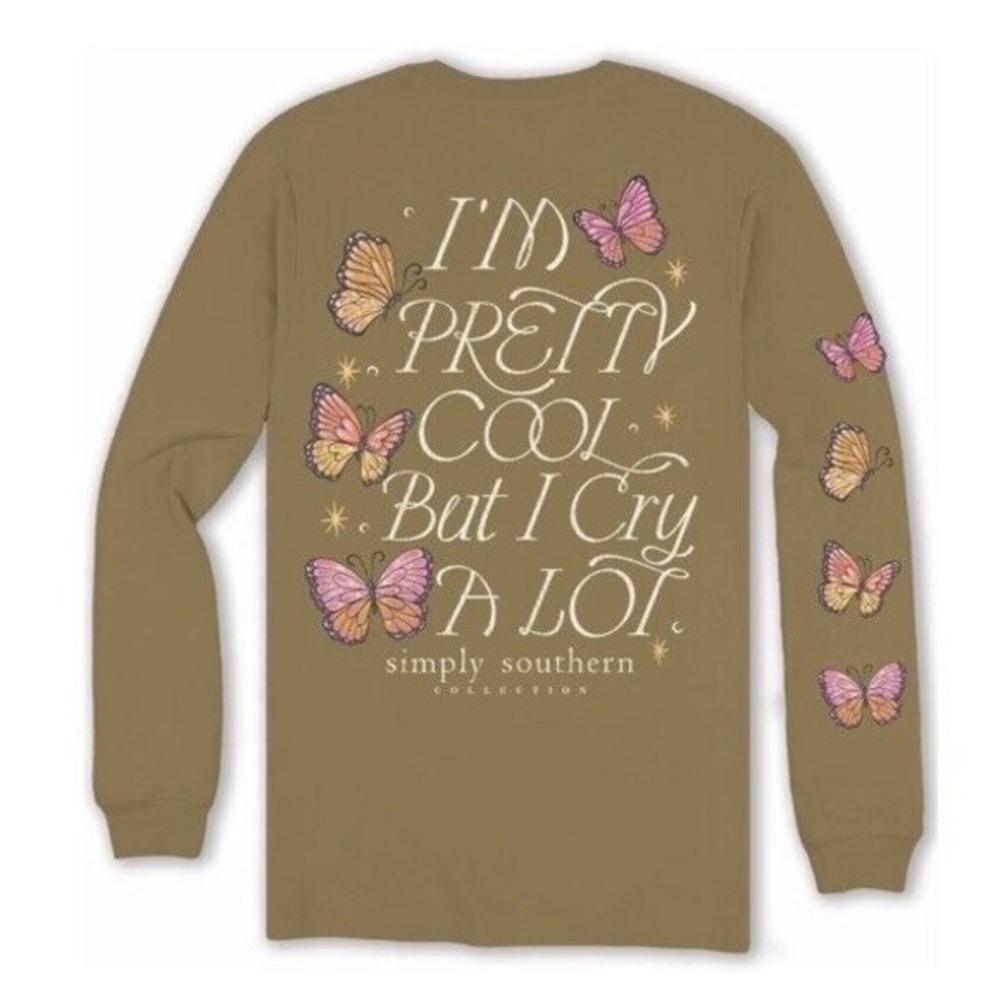 Simply Southern I'm Pretty Cool But I Cry A Lot Swiftie Green Tshirt XXL NWT‎